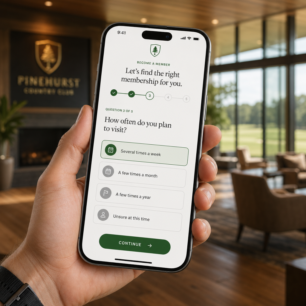 Pre-Qualifying-Funnel auf dem Smartphone